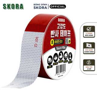 Băng keo phản quang cao cấp SKORA cảnh báo an toàn băng keo phản quang thương hiệu Hàn Quốc bảo hành 6 tháng