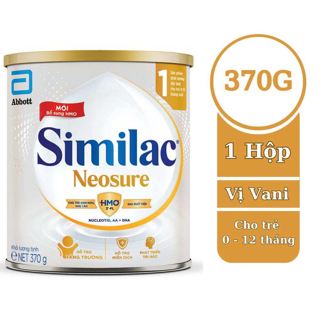 Sữa bột Abbott  Similac Neosure (370g - 850g) (Nhẹ cân, Sinh non)