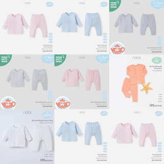 Nous party cài chéo 0-3m đến 9-12m