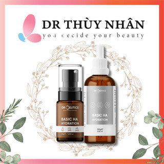 Serum cấp ẩm căng bóng da serum Basic HA Hydration Drceutics dành Cho da dầu mụn cân bằng độ ẩm và dầu nhờn trên da
