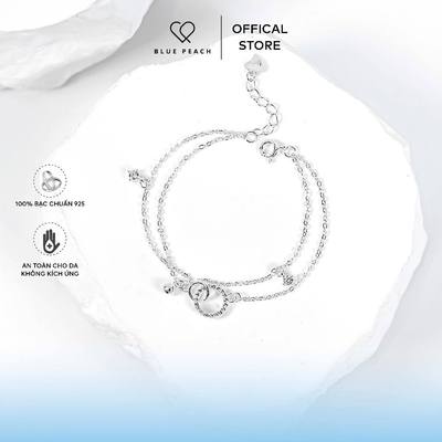 Lắc Tay Bạc 925 Blue Peach Circle Lồng V2 LT501