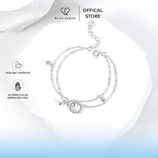 Lắc tay bạc blue peach circle lồng v2 lt501