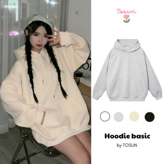 Áo nỉ hoodie trơn basic form rộng mũ 2 lớp TOSUN H02