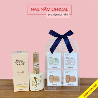 Set sơn gel thạch nhũ 4 màu số 10 Miss Gooey tặng kèm bảng màu