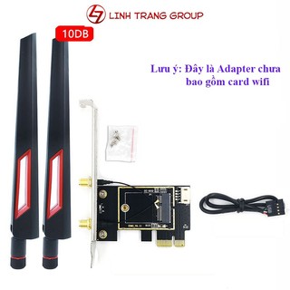 Adapter PCI-E gắn card wifi + bluetooth PK130 cho máy tính để bàn