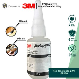 Keo dán đa năng siêu dính scotch-weld 20g 3m pr100, dán da, kim loại, gỗ, sành sứ, cao su ppesupply