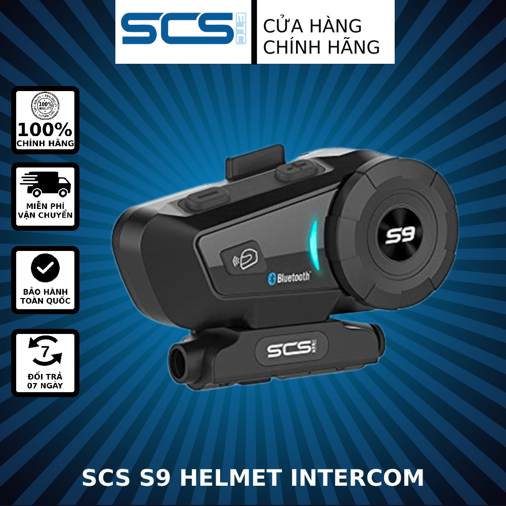 Tai nghe gắn nón bảo hiểm SCS S9 - tai nghe chính hãng - SCS S9 Bluetooth Helmet Intercome