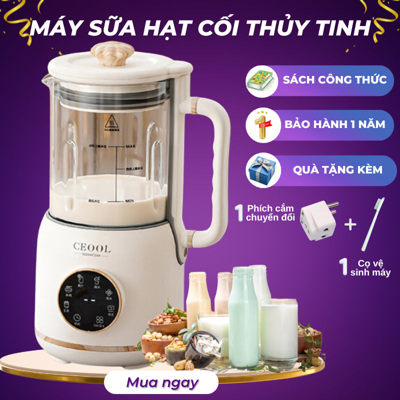 Máy làm sữa hạt Ceool NP79 - 10 Lưỡi dao inox 304 cao cấp, Công suất 900W, Dung tích 800ml ( PHIÊN BẢN NÂNG CẤP )