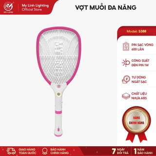 Vợt muỗi đa năng , vợt muỗi thông minh, vợt muỗi tích hợp đèn pin, vợt muỗi cao cấp ml-5388 mỹ linh