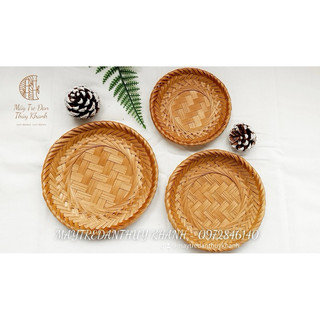 Đĩa tre hun khói,đĩa tre đựng đồ ăn, mẹt tre trang trí, đĩa hướng dương cafe Mây Tre Đan Thủy Khanh