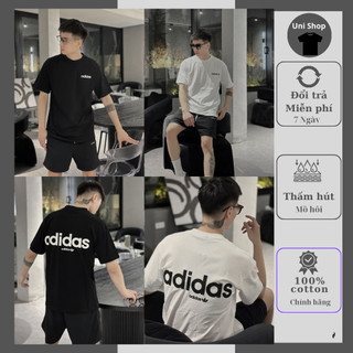  Bộ Quần áo adida sau lưng Logo đơn giản cực hot - bộ hè cotton nam nữ new 2024 