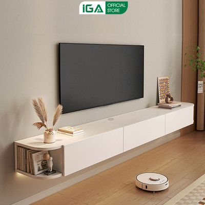 Kệ tivi treo tường gỗ MDF cao cấp thiết kế phong cách Minimalism thương hiệu IGA - GP326