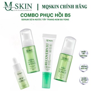 Combo 4 món Phục Hồi Dưỡng Da B5 MQ SKIN ( Toner, Nước Tẩy Trang, Serum Sữa, Kem B5)