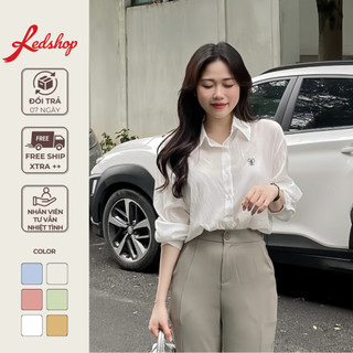 Áo Sơ Mi Cổ Đức Redshop.official.store. Áo Sơ Mi Cổ Đức Ngực Thêu Trái Tim 303183