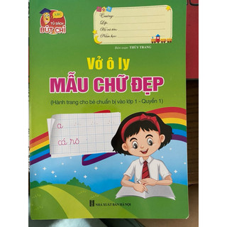 Vở ô ly có mẫu tập viết