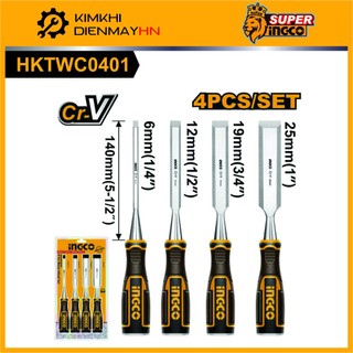 Đục gỗ bộ 4 chi tiết ingco hktwc0401