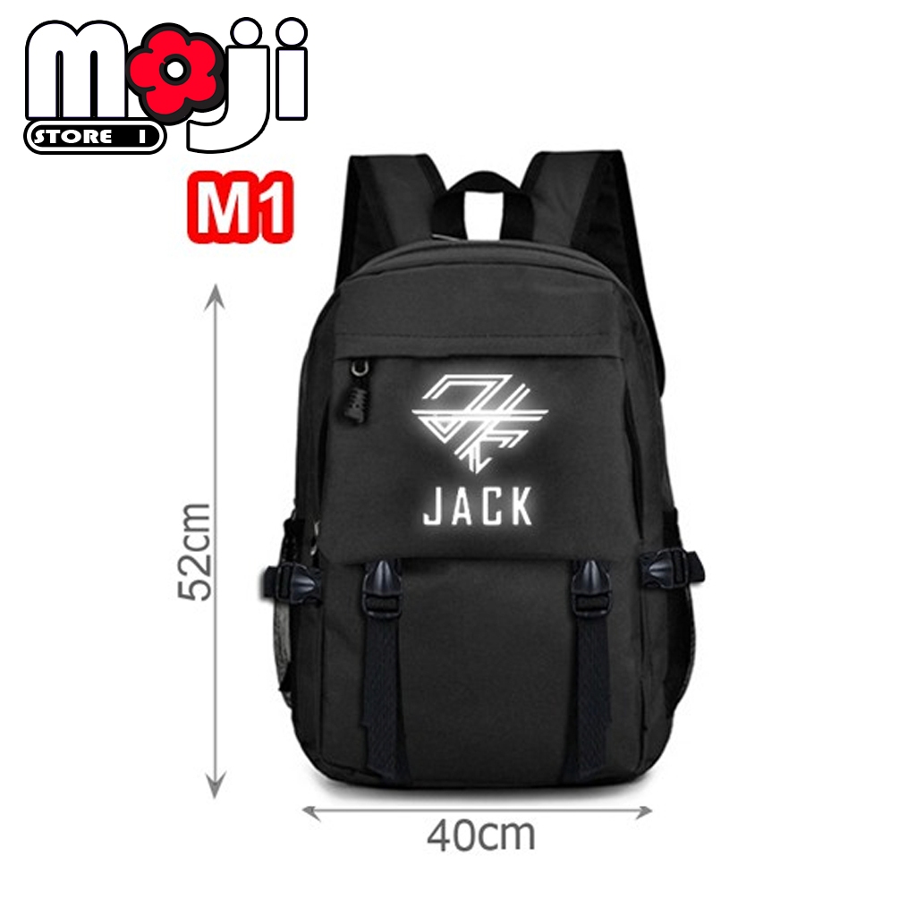Cặp Jack logo mới phản quang, balo Jack logo mới phản quang