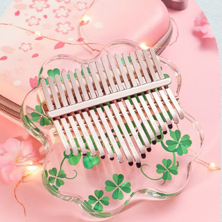 TẶNG GIẤY DÁN CHO ĐÀN KALIMBA PHA LÊ TRONG SUỐT ÂM VANG HAY KHÔNG TỊT NỐT LEAF MUSIC KALIMBA- HÀNG CAO CẤP