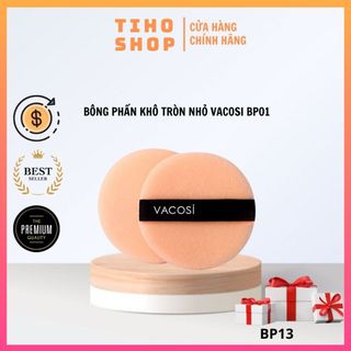 Bộ 2 Bông Phấn Khô Vacosi Tròn, Nhỏ - BP01