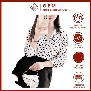 Áo sơ mi công sở bigsize hoạ tiết độc lạ không đụng hàng chất đẹp mát dễ mặc - GEM Fashion