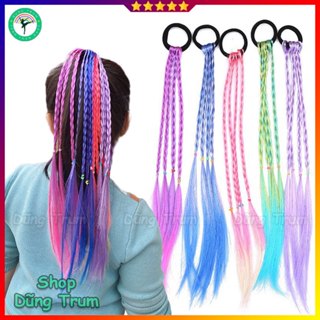 Tóc Giả Thắt Bím Đuôi Ngựa Có Chun Buộc, Tóc Highlight Tết Sẵn Đủ Các Màu Cho Bé