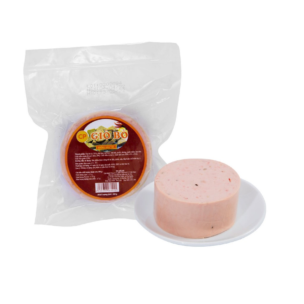 Giò bò CP 250g/giò làm từ thịt bò CP tươi sạch [HN giao hoả tốc] - Ảnh 2