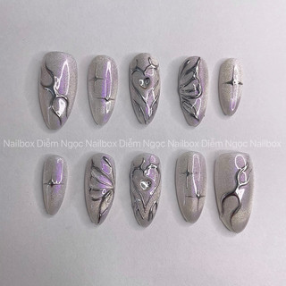 190 Nailbox thiết kế mắt mèo ánh tím ( Ảnh thật shop chụp )
