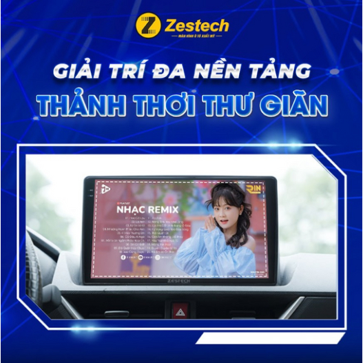 Màn Hình Zestech Z18 liền camera 360 tặng kèm áp suất lốp