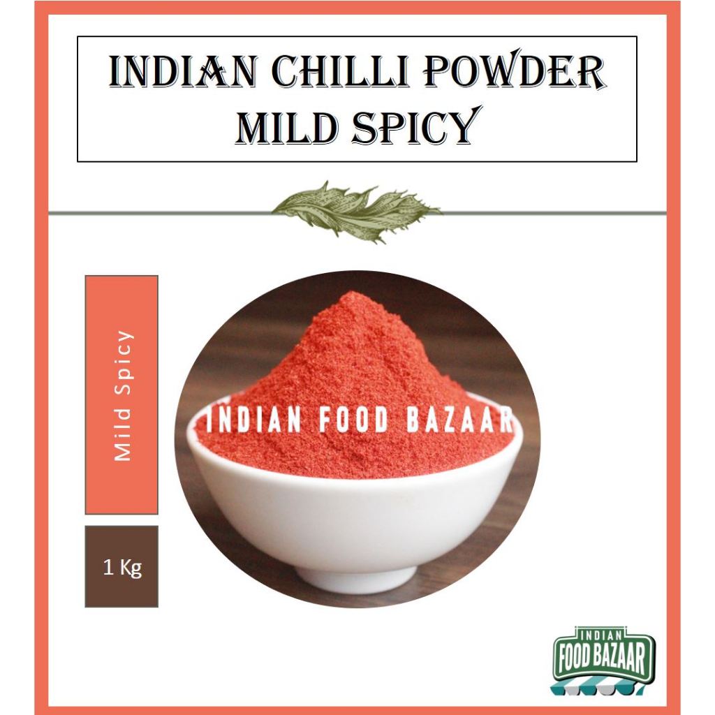 1 KG - INDIAN RED CHILLI POWDER - MILD SPICY - BỘT ỚT ẤN ĐỘ CAY NHẸ- ÍT CAY - 1 KG