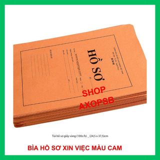 100 Cái Bìa Hồ Sơ Xin việc Khổ F4, Màu Vàng, Chất Lượng Tốt
