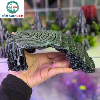 Tiểu cảnh trang trí bể rùa bể cá-bệ phơi nắng,máng leo cho rùa và các loài bò sát chất liệu siêu bền