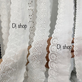 Giá 3m REN VẢI THÔ COTTON THÊU MỀM MỊN BẢN 3-10cm