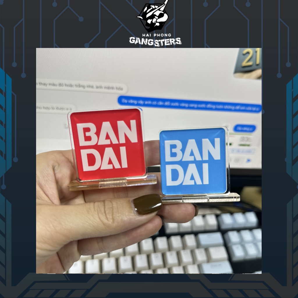 [Nhắn shop trước]Đế in logo Bandai Daban Moshow cho mô hình