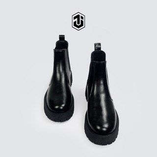 Giày chelsea boot super chunky da nguyên tấm j1, chelsea boots nam đế cao su tăng chiều cao