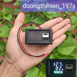 Mạch báo dung lượng pin đa năng DC 9~24V, mạch báo pin đa năng kỹ thuật số có cổng sạc điện thoại, tẩu sạc có sạc nhanh