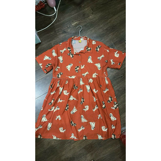 2hand. đầm xoè babydol cam thú dưới 55kg