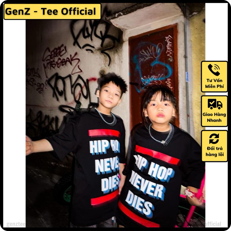 Áo thun HIP HOP NEVER DIES phong cách trẻ trung hiphop, nam nữ mặc form cực đẹp