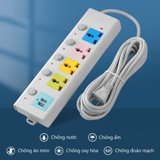 Ổ cắm điện usb metis 4 cổng 2 usb lalila land - chống giật thông minh
