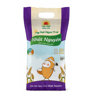 Gạo Nhật Nguyên của Tập đoàn Hạt Ngọc Trời 10kg - dẻo vừa, thơm nhẹ
