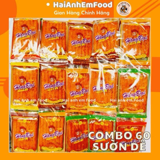 Combo 60 gói Snack Sườn Dê Nướng Hằng Đại, Pò Miếng Hằng Đại Mini, Đồ Ăn Vặt Cổng Trường Tuổi Thơ Siêu Cay Siêu Hot