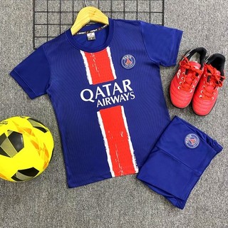 Quần áo bóng đá trẻ em PSG logo thêu thun lạnh cao cấp A14