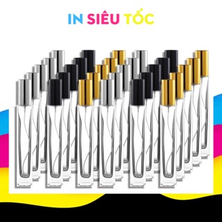   10ml  Combo 50 Lọ chiết nước hoa thủy tinh đủ 10ml trụ vuông dài hàng cao cấp loại 1 