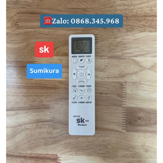 Remote Điều khiển điều hòa máy lạnh SK sumikura hàng mới 100% tặng pin