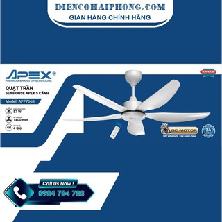 Quạt trần sunhouse apex 5 cánh apf7663