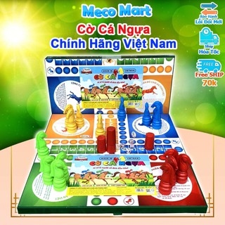 BỘ CỜ CÁ NGỰA Sato LOẠI TO, Chơi Vui, Nhựa Nguyên Sinh, 2-4 Người Chơi, Đồ Chơi Trí Tuệ MECO MART