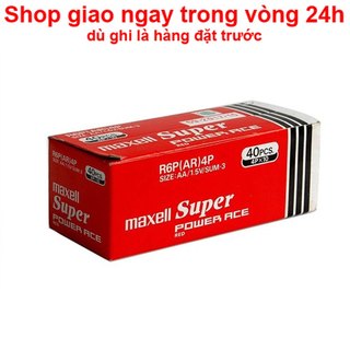 Hộp 40 Viên Pin Tiểu Maxell 1.5V dùng cho remote, máy lạnh, máy game....