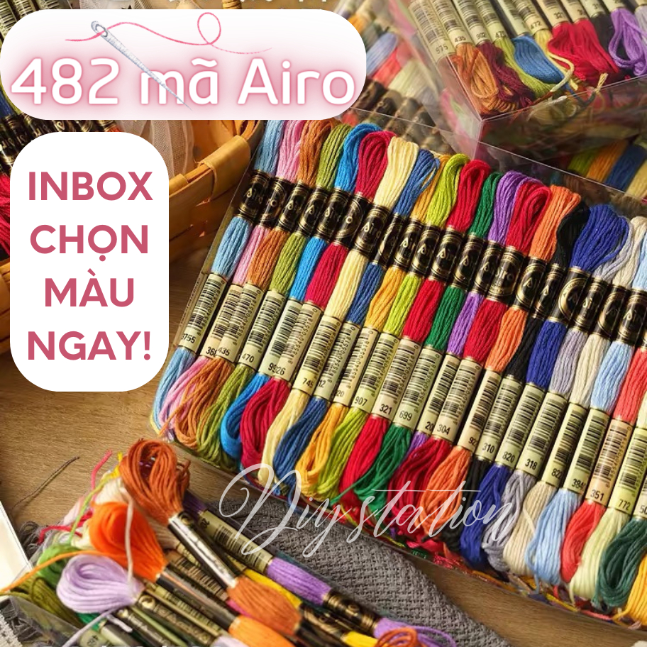 Chỉ Thêu Tay Airo Chọn Màu 482 Mã Code DMC Thêu Tranh Chữ Thập