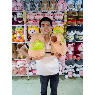 Gấu Bông Capybara Đeo Balo Rùa Đủ Size