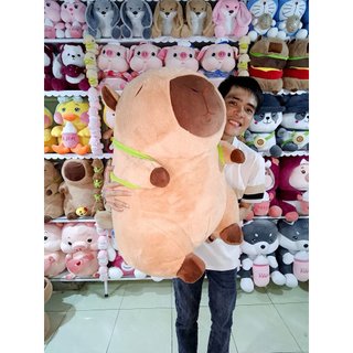 Gấu Bông Capybara Đeo Balo Rùa Đủ Size