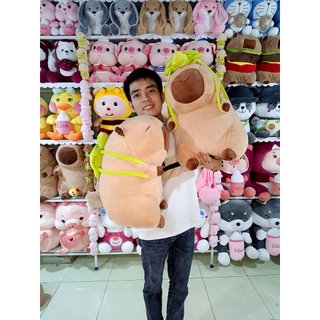 Gấu Bông Capybara Đeo Balo Rùa Đủ Size